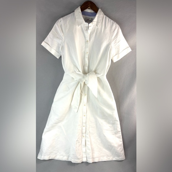 chinese dress ladies Banana Republic Linen-Blend Wrap Mini Shirt Dress Preppy Navy